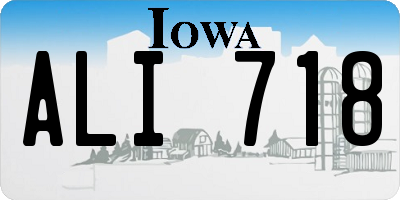 IA license plate ALI718