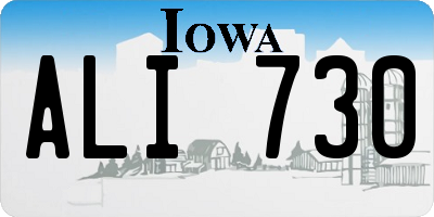 IA license plate ALI730