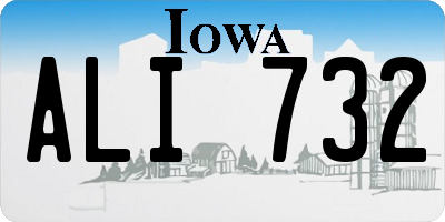 IA license plate ALI732