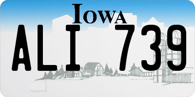 IA license plate ALI739