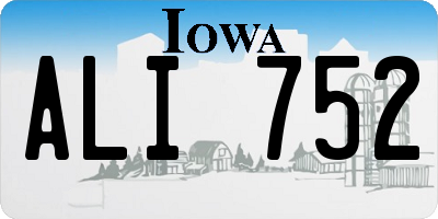 IA license plate ALI752