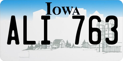 IA license plate ALI763