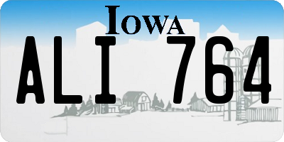 IA license plate ALI764