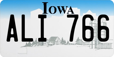 IA license plate ALI766