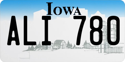 IA license plate ALI780