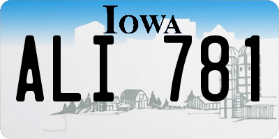 IA license plate ALI781