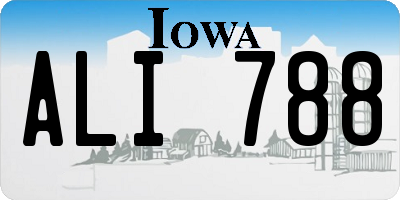 IA license plate ALI788