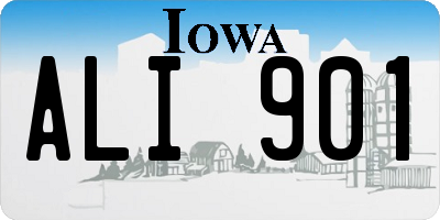 IA license plate ALI901