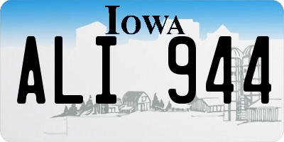IA license plate ALI944