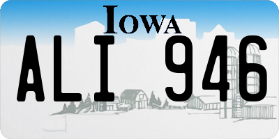 IA license plate ALI946