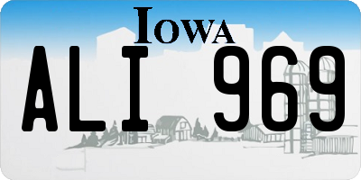 IA license plate ALI969