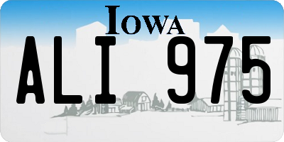 IA license plate ALI975