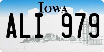 IA license plate ALI979