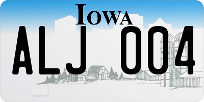 IA license plate ALJ004