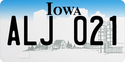 IA license plate ALJ021