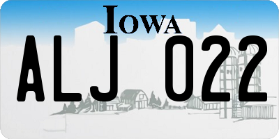 IA license plate ALJ022