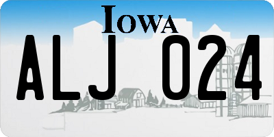 IA license plate ALJ024