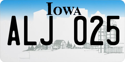 IA license plate ALJ025