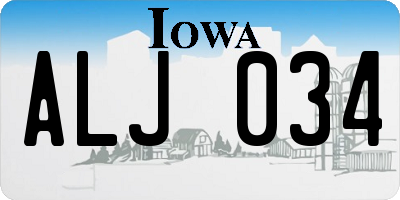 IA license plate ALJ034