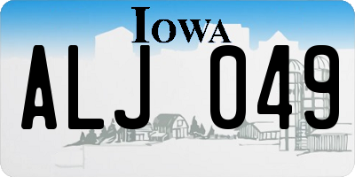 IA license plate ALJ049