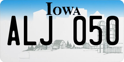 IA license plate ALJ050