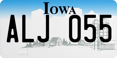 IA license plate ALJ055