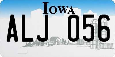 IA license plate ALJ056