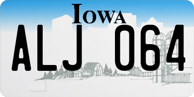 IA license plate ALJ064