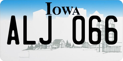 IA license plate ALJ066
