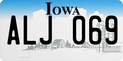 IA license plate ALJ069