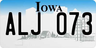 IA license plate ALJ073