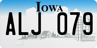 IA license plate ALJ079