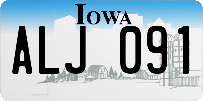 IA license plate ALJ091