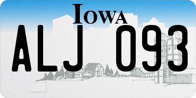 IA license plate ALJ093