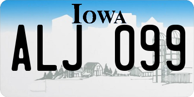 IA license plate ALJ099