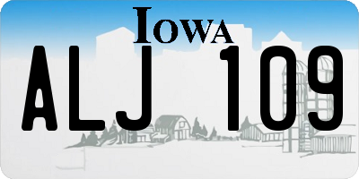 IA license plate ALJ109