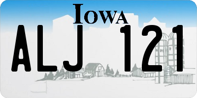 IA license plate ALJ121
