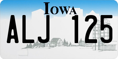 IA license plate ALJ125