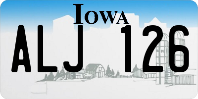 IA license plate ALJ126