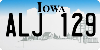 IA license plate ALJ129