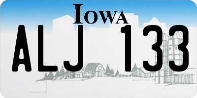 IA license plate ALJ133