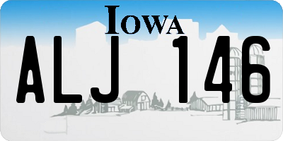 IA license plate ALJ146