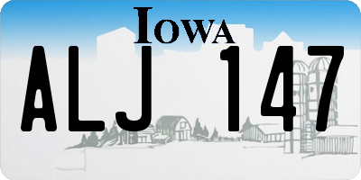 IA license plate ALJ147