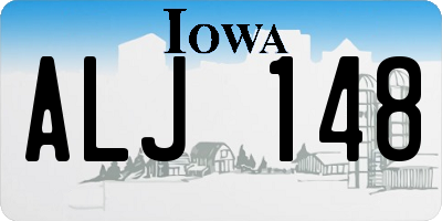 IA license plate ALJ148