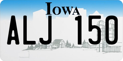 IA license plate ALJ150