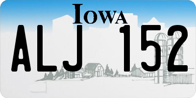 IA license plate ALJ152