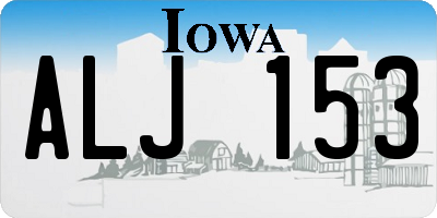IA license plate ALJ153