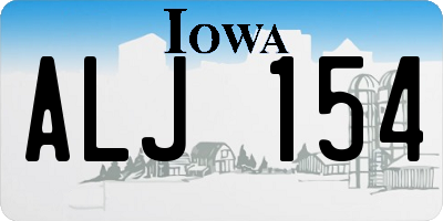 IA license plate ALJ154