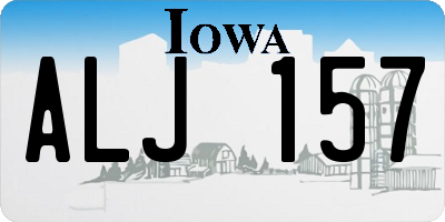 IA license plate ALJ157