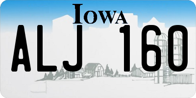 IA license plate ALJ160